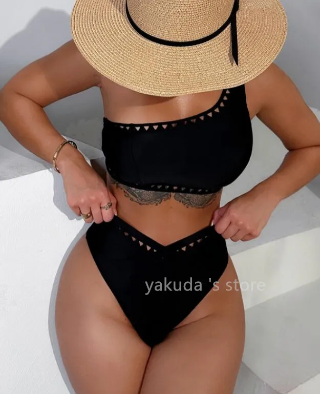 2024 Bikinis Conjunto de uma peça de luxo de biquíni roupas de banho yakuda splicing em malha integrada feminino feminino feminino