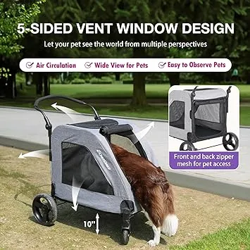 Dog Stroller For Medium Dogs 40 Lbs XL Extra Large Dog Stroller