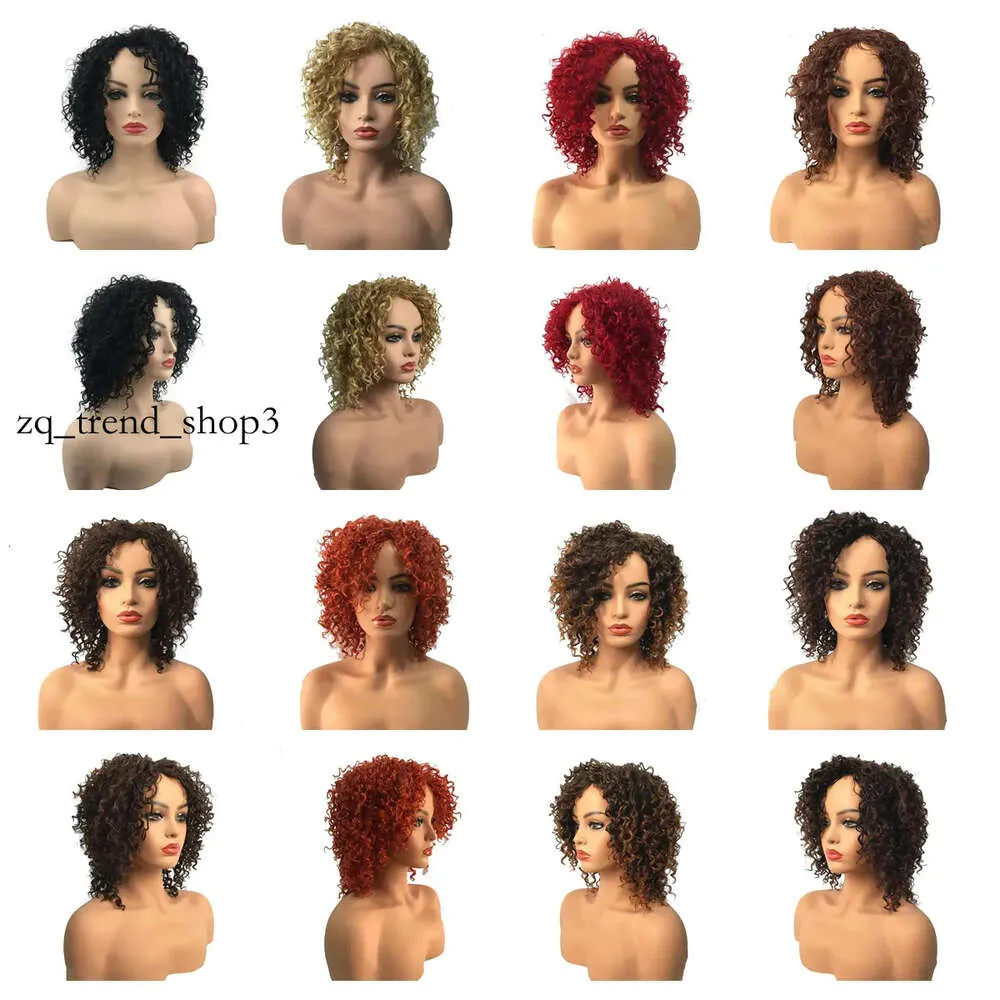 Women's Curly Wig Loose Wavy Wig Naturally Curly Synthetic Heat Resistant Braid Full Wig with Bangs 93