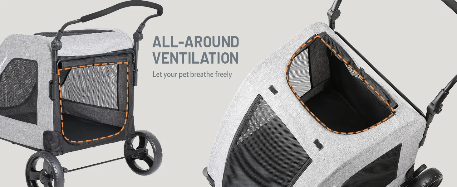 XL Dog Stroller: Double Doggie Stroller for Large & Medium Dogs, 160 lbs  Capacity, All-Terrain - Shop Now! from Dhgate Dog Strollers - price 189.28