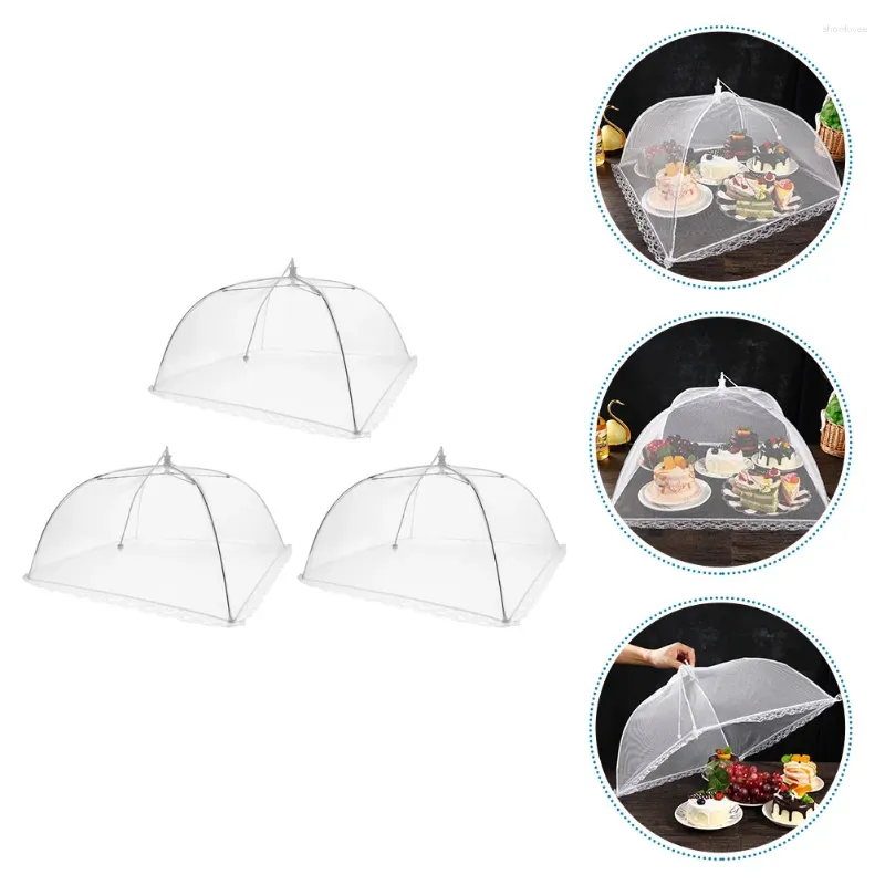 Set di stoviglie da 3 pezzi Coperchio vegetale pieghevole a maglie per la tenda esterna Tentata rotonda