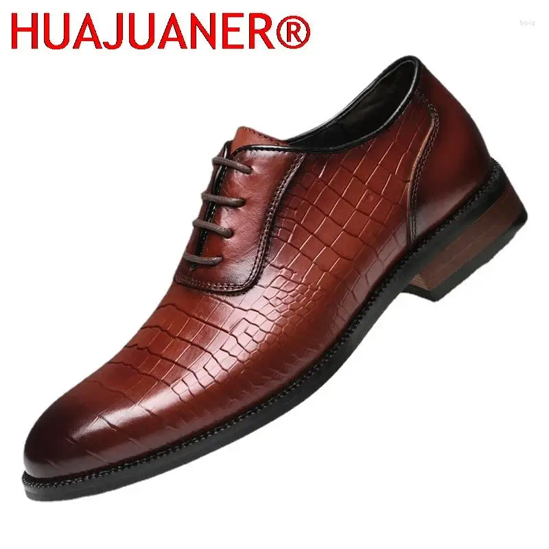 Scarpe casual uomini in pelle abito oxford maschio genuino gentiluomo calzature fatte a mano lussuose per uomini