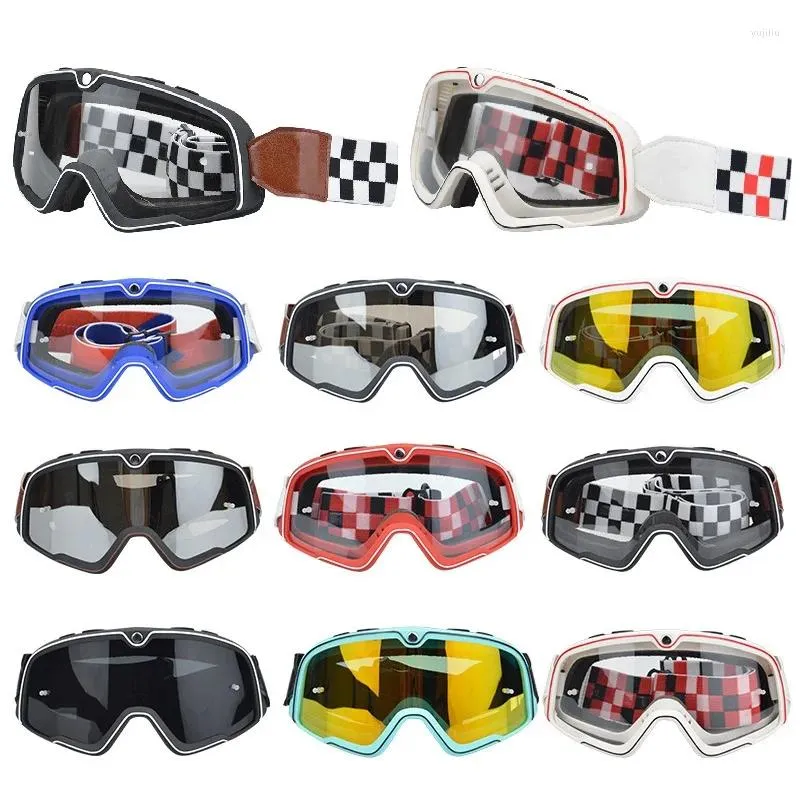 Outdoor Eyewear Retro Motorradbrille für Frauen Skibrillen Motocross Sonnenbrillen Vintage Radsport Renncafé Rennfahrer Hacker Moto Cross