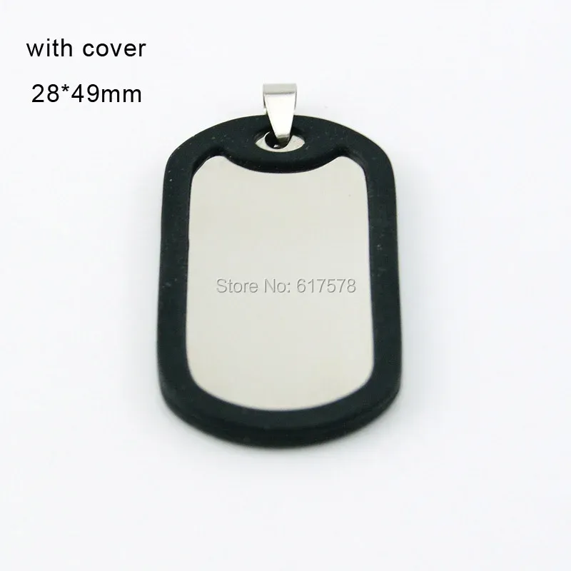 Necklaces 10pcs Dog Tag with cover military tag Dog tag Pendant stainless steel Necklace Pendant for men nice party gift wholesale price