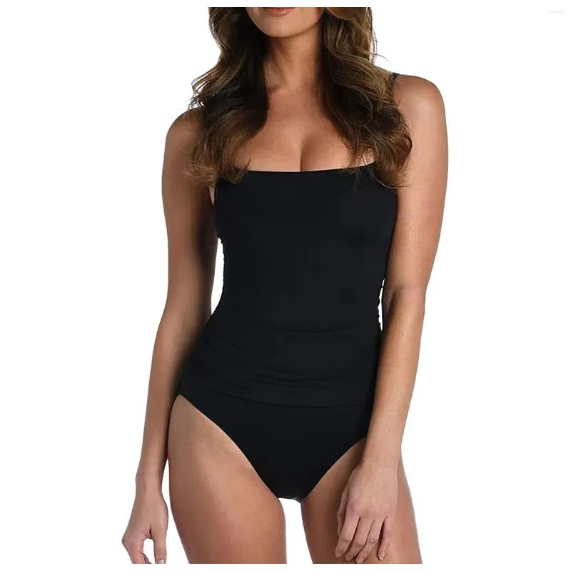 Swimwear pour femmes sexy et maillot de bain latérale frappée Scoop Neck Spaghetti Strap de maillot de bain Femme Bayan 2024