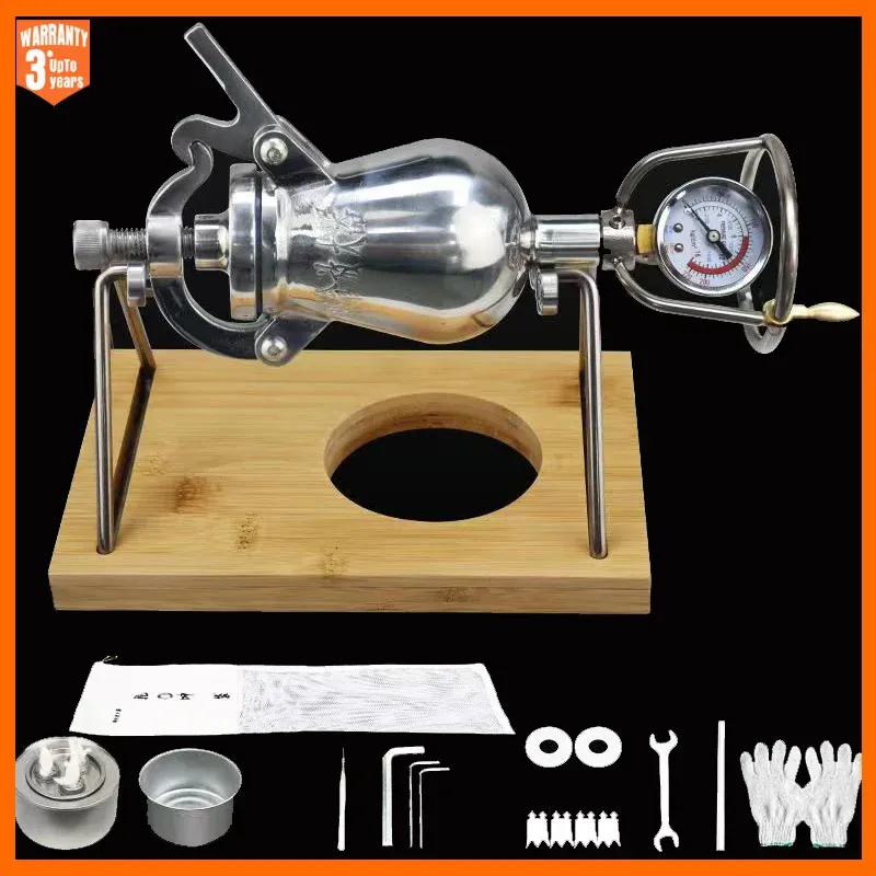 Fabricantes 280ml 360ml 380ml Máquina de pipoca manual aberta Flame Popcorn Expander Stainless Steel Mini Pipcorn Machine Manual Pipcorn Maker