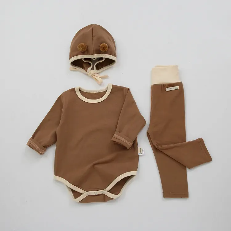 Infant Clothing For Baby Girls Boys Clothes Set New Autumn Winter Newborn Clothes Bodysuit Rompers Pants Hat Outfits Baby Costume