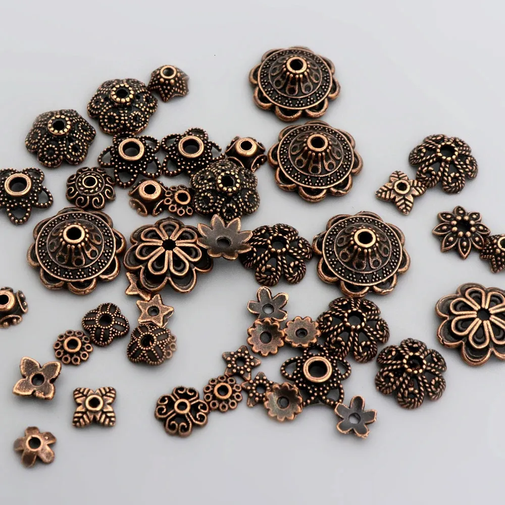 150pcs Tibétain Copper Tibétain Vintage Metal Loose Capes de perles pour les bijoux Making DIY Finding Accessories Supplies Wholsale 240408
