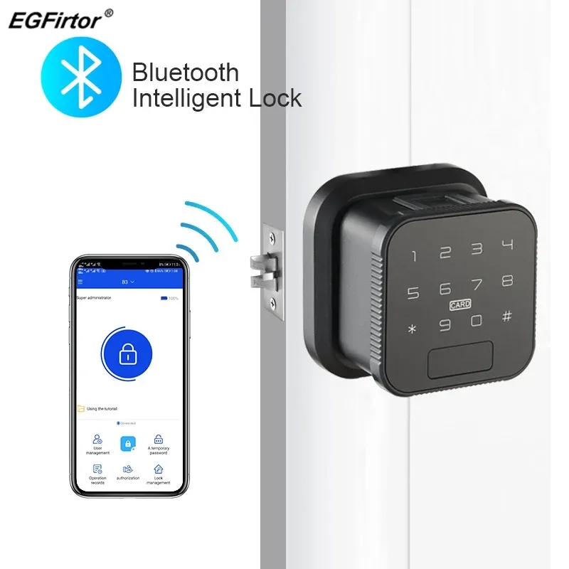 Control EGFirtor Smart Ball Fingerprint Smart Door Lock Password IC Card Electronic APP Remote Control Intelligent Home Deadbolt Lock