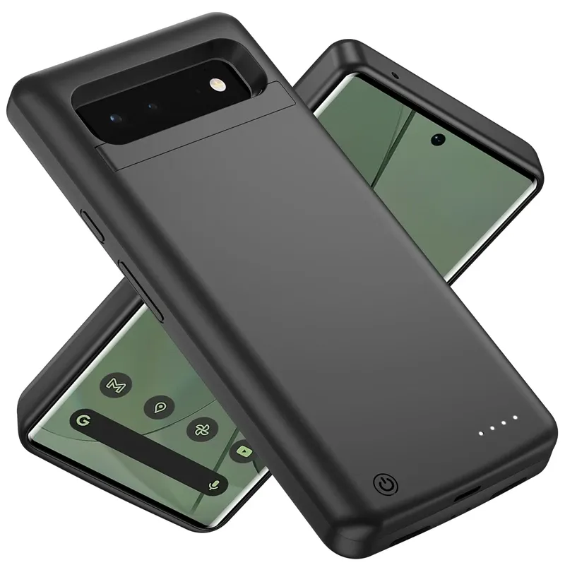 Google Pixel 7 Pro 6 Pro Smart Battery Chacer Case Portable Power Bank充電カバー外部スペアバッテリー10000MAHのコントロール