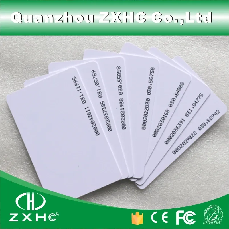 CONTRÔLE (100pcs / lot) Carte à puce RFID Tag 125 kHz TK4100 (compatible EM4100) Cartes de contrôle d'accès ID ISO 14443