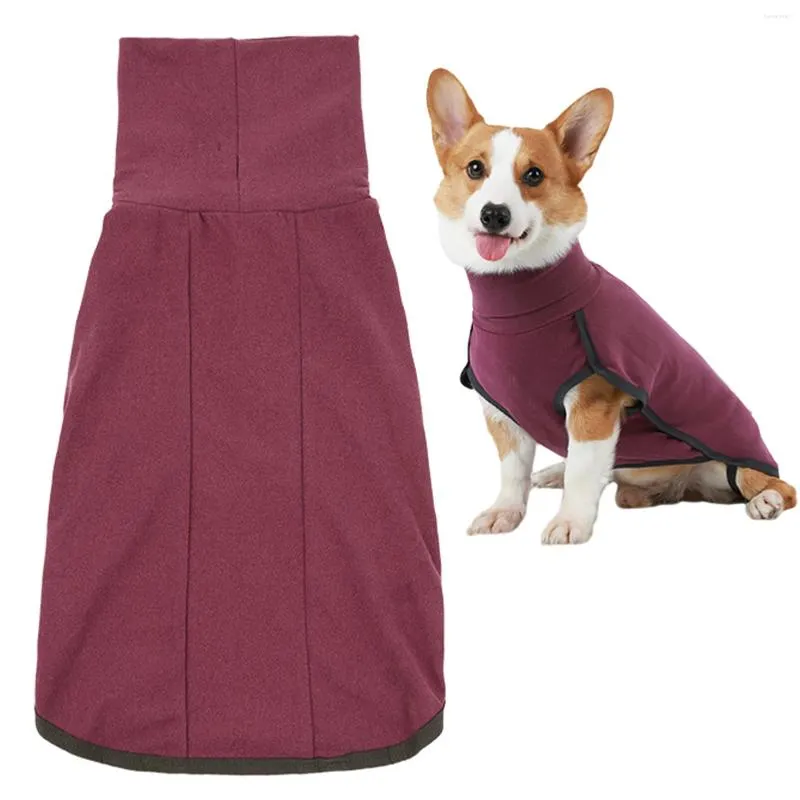 Dog Apparel Jumper Gift Autumn Winter Keep Warm Sweater Easy Wear Coat Pajama Vest Soft High Collar Breathable Indoor Outdoor Solid