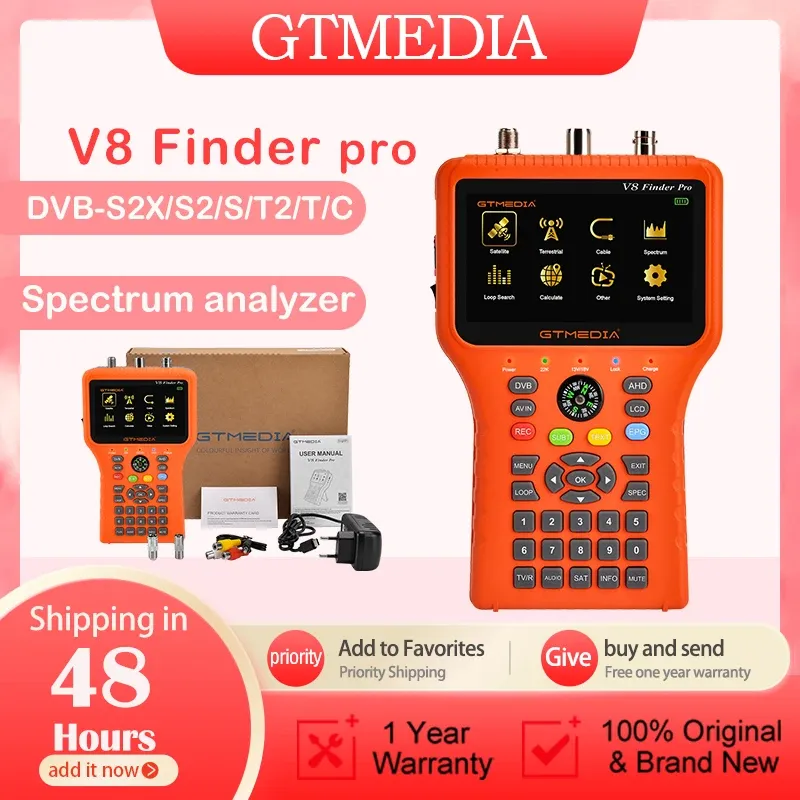 Receivers GTMEDIA V8 Finder Pro new satellite signal finder Supports USB wifi 2.4G Auto Calculate Angle of AZ EL