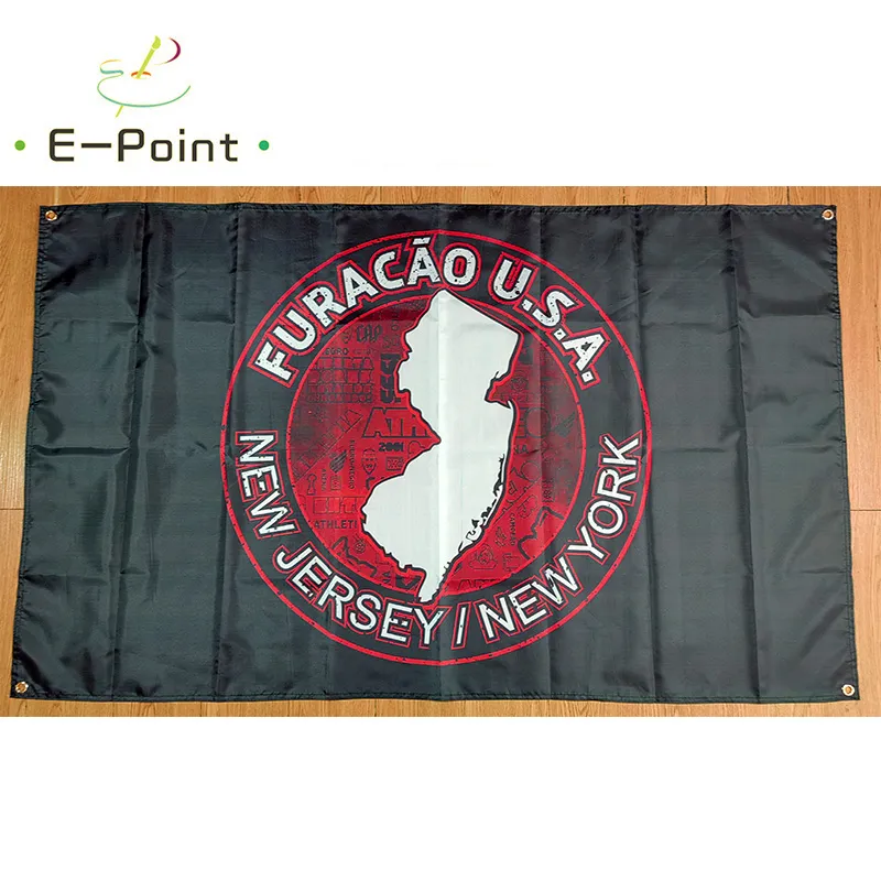 맞춤형 Furacao USA New York Flag 90*150cm (3ft*5ft) 크기 폴리 에스테르 깃발 배너 홈 정원 깃발 축제 선물