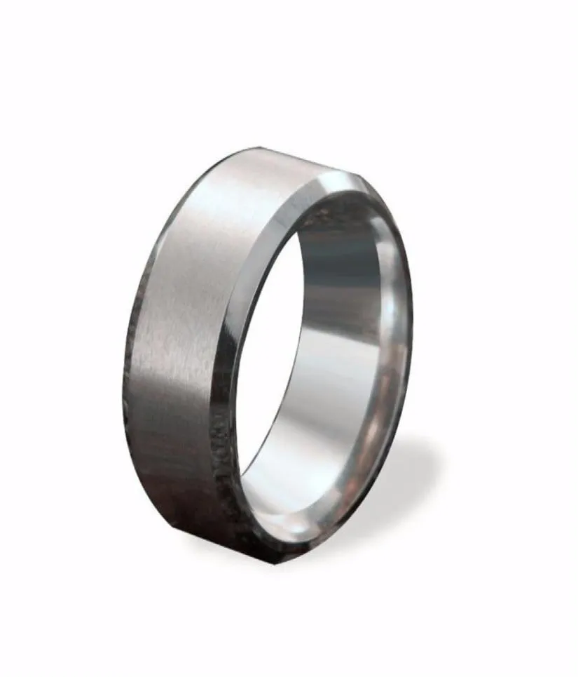 1Fashion Jewelry Titanium rostfritt stål Mixed Ring 6mm Band Silver Black Gold Men Storlek 6 till 13 Bröllop Förlovningsringar80886188901910