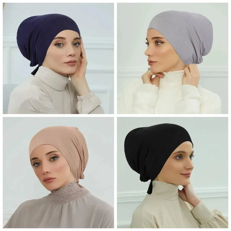 Foulards des écharpes en hijab mijab féminin fitchscarfs musulmans soulignent le capot élastique des capuchons inférieurs turan