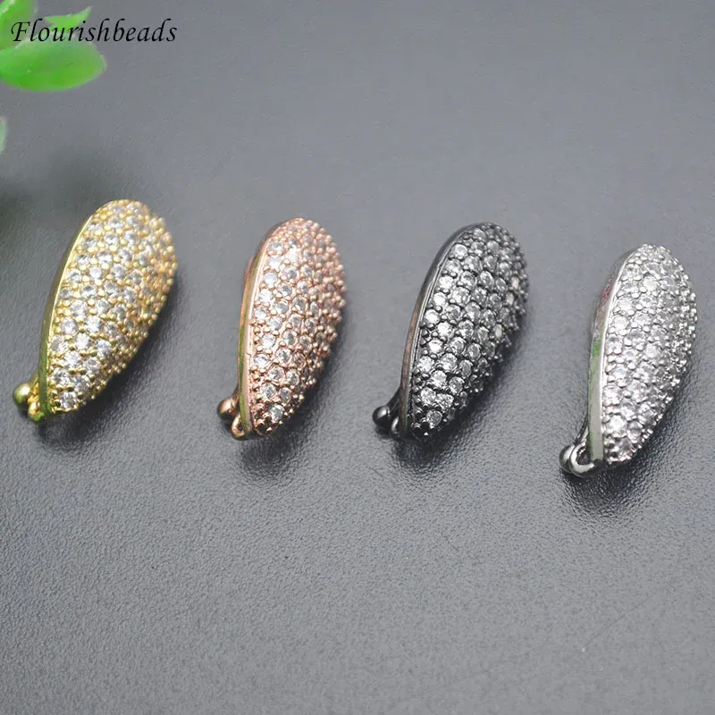 Colliers 10x20 mm Forme ovale pavée Perles de zircon cubique Collier Collier Class accessoires pour les femmes bijoux de mode bricolage