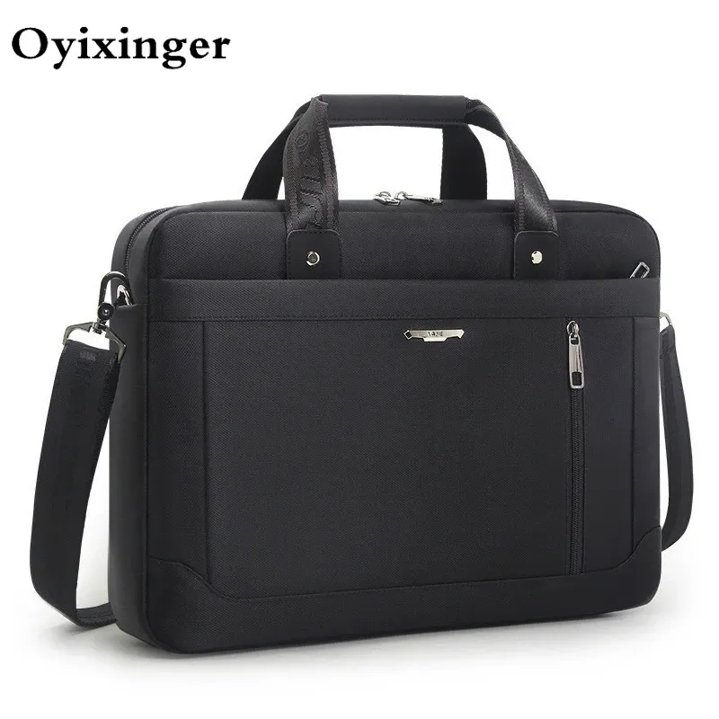 Valigette per le valigie di Oyixinger per uomini per le spalle da uomo borse da lavoro da lavoro per maschi in nylon impermeabile per la borsa per computer da 15,6 "per laptop