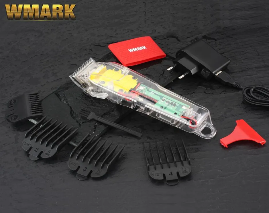 WMARK NG-108 new Limited Edition Transparent style Professional rechargeable clipper 6900 RPM 2200 battery9500757