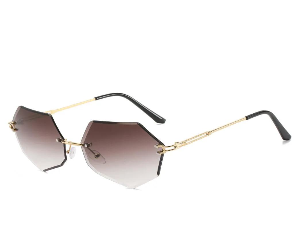 2020 new Internet celebrity cut edge sunglasses fashion gradient color frameless sunglasses women1886666