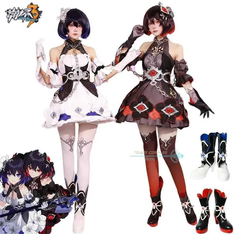 애니메이션 의상 SLE VOLLEREI HONKAI COSPLAY GAME HONKAI IMPACT 3RD SLE VOLLEREI COSPLAY COME HALLOWN 파티 의상 여성 게임 코스 드레스 Y240422