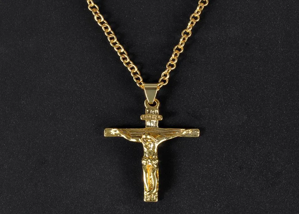 Chrześcijański wisiorek Naszyjnik Mężczyzn Modny biżuteria Wisiant Długie łańcuch Naszyjniki Jewelry 3141299