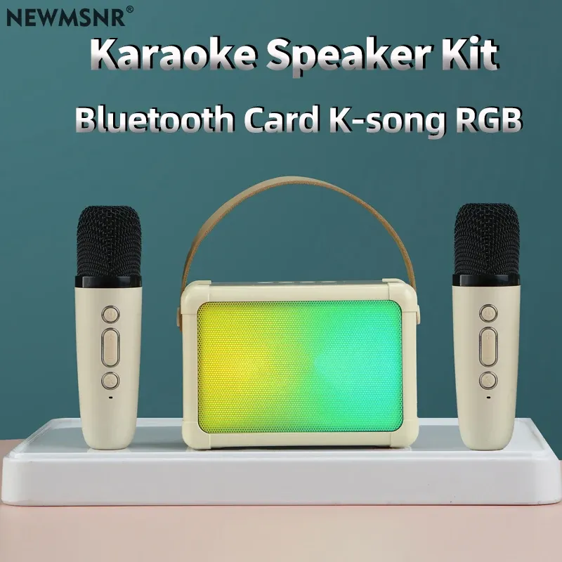 Sprekers Mini Home KTV Karaoke Machine Portable Bluetooth 5.0 PA -luidsprekersysteem met 12 Wireless Microfoons Home Family Singing For Kid