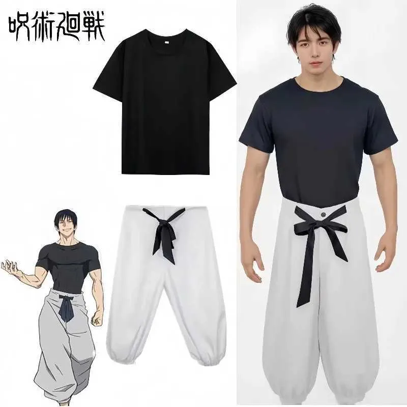 Costumes d'anime TOJI FUSHIGURO COSPLAY VENE ANIME JUJUTU KAISEN Saison 2 Uniforme avec Wig Sorcerer Killer Hallown Come For Women Men Y240422