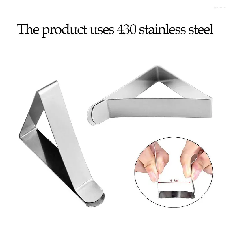 Storage Bags 12 Pcs Stainless Steel Tablecloth Clip Non-Slip Adjustable Table Cover Clamps Cloth Holders For Party Picnic