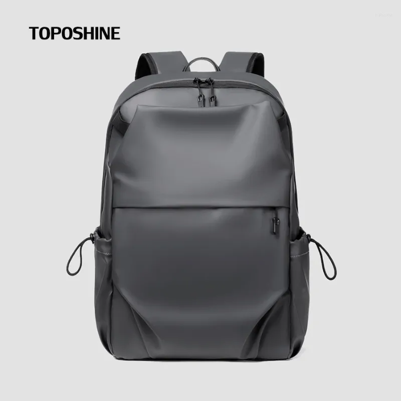 Sac à dos toposhine étanche gris gris oxford de haute qualité de voyage de grande qualité de sac à dos de sac à dos de sac à dos 15,6 "ordinateur portable