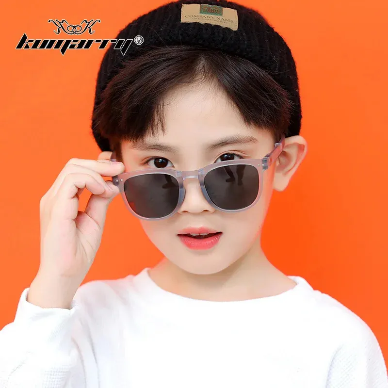 Kumarry Children Sunglasses Fold Outdoor Sun Glasse Brand Designer Sunglass Polarized High Quality Eye Wear gafas de sol uv400 240419