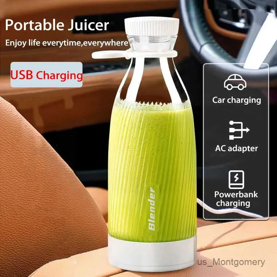 Juicers Electric Fruit Juicer Blender Juice Mixer Mini 500 ml Trådlös bärbar hushåll USB laddning 6 BLADE Gift Juice Cup