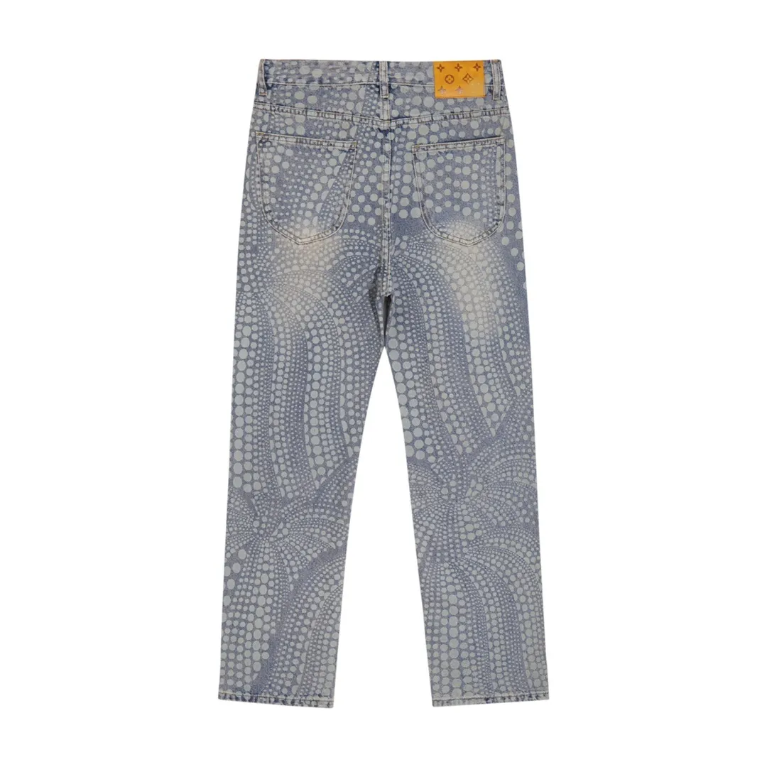 Designer maschi jeans hombre pantaloni uomini donne marcati pantaloni di lusso in denim pantaloni di alta qualità per pantaloni da donna modello di zucca full senim lavati i pantaloni dritti