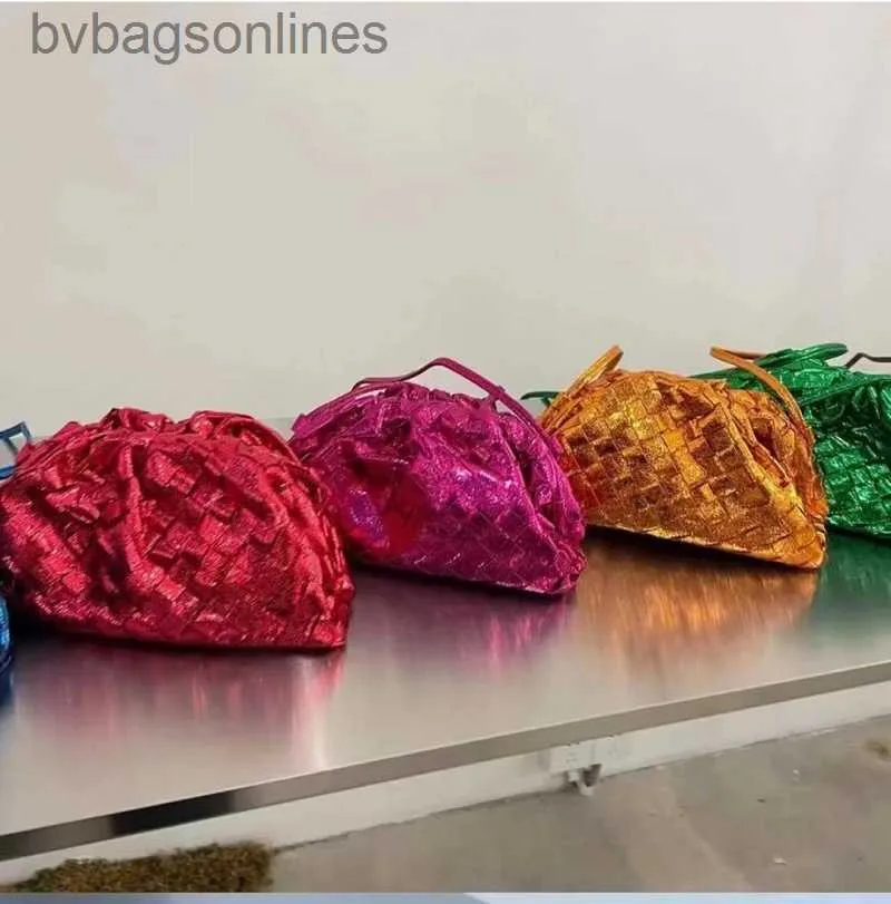 Модные оригинальные Bottegs Venets Brand Bags для женщин металлический цвет тканая облачная сумка сумочка с одним плечевым мессенджером модные женские сумки с 1to1 логотип