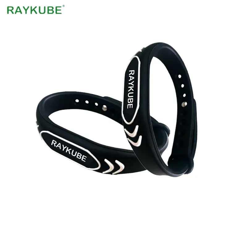 Kontroll Raykube 2st Black Smart Wristbands Armband för RFID -dörrlås små och enkla att bära