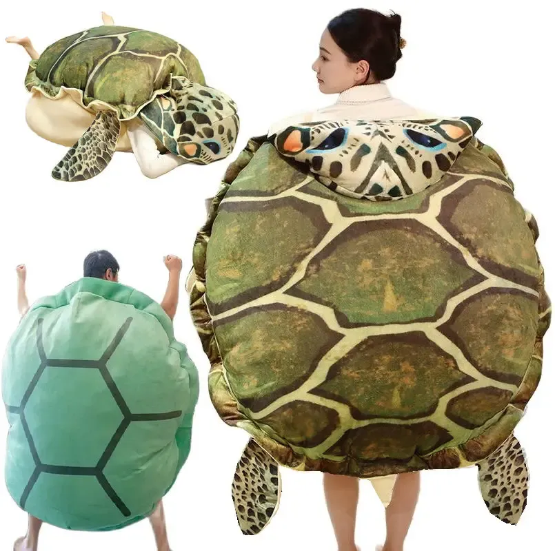 Dolls Turtle Shell Plush Toy Funny Childrens Sleeping Bag Stuffed Soft Tortoise Pillow Cushion Hot Sale Creative Toy Christmas Gift