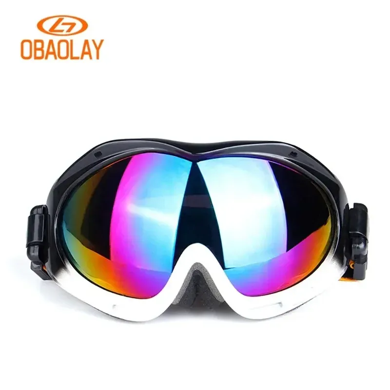 Solglasögon Obaolay H017 Snow Snowboard Goggles Double Anti Fog Custom Ski Goggles Magnetic Ski Mask Winter Solglasögon för män kvinnor