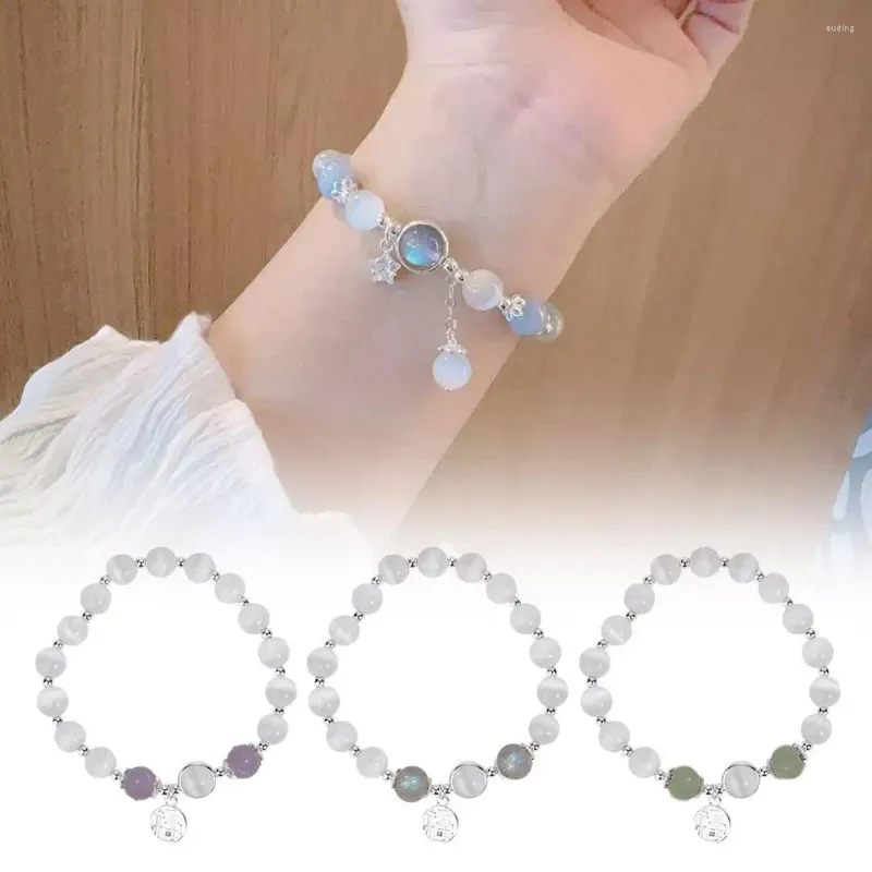 Bracelets Link Imitation Opale Bracelet Bracelet Fashion Luxury Bangle Chaîne de poignet Simple For Girl Femmes Accessoires de bijoux