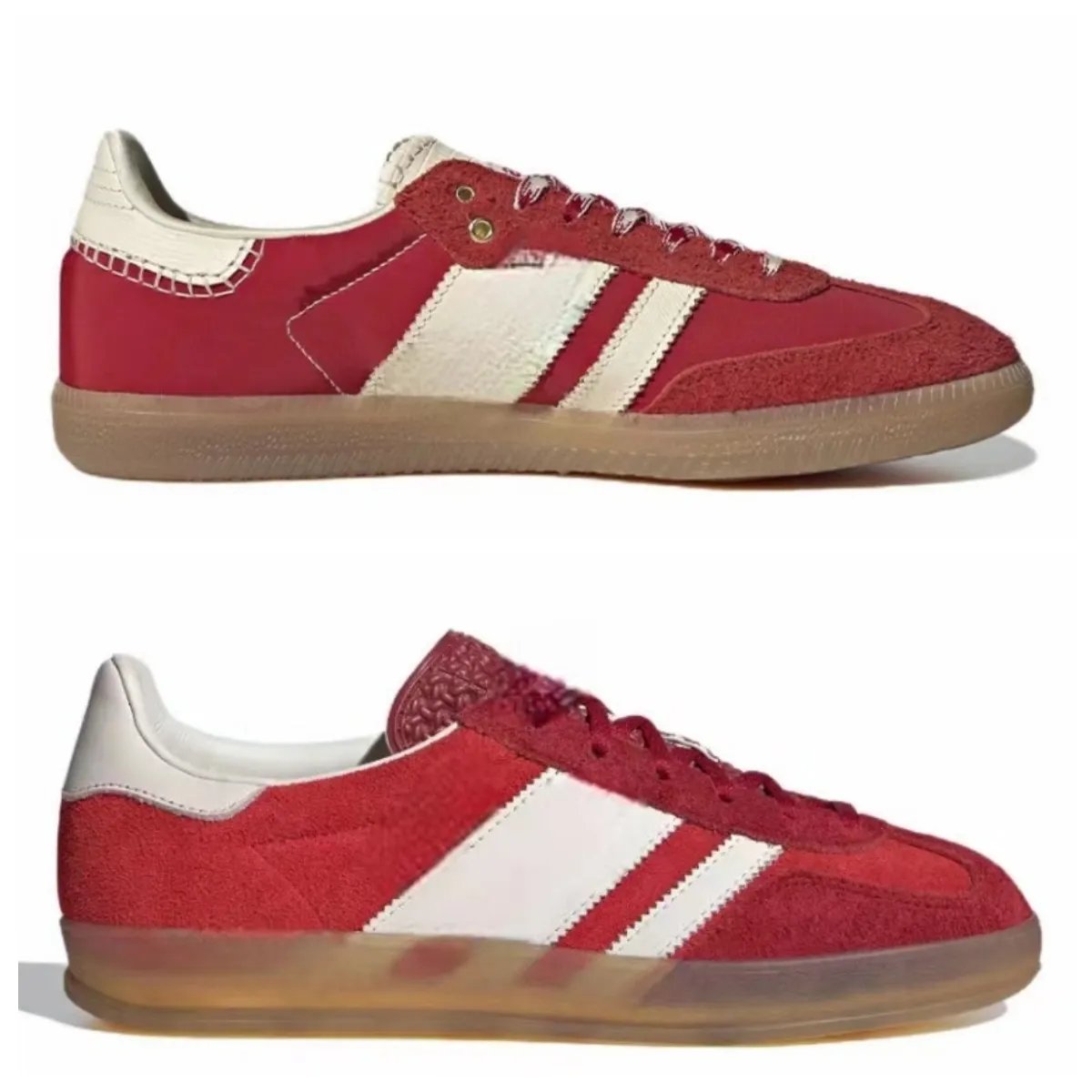 2024 Chaussures décontractées extérieures Vegan Og Pays de Galles Bonner Chaussures Spezial Red Men Women Trainers Brown Flat Handball Sneakers Taille 36-45