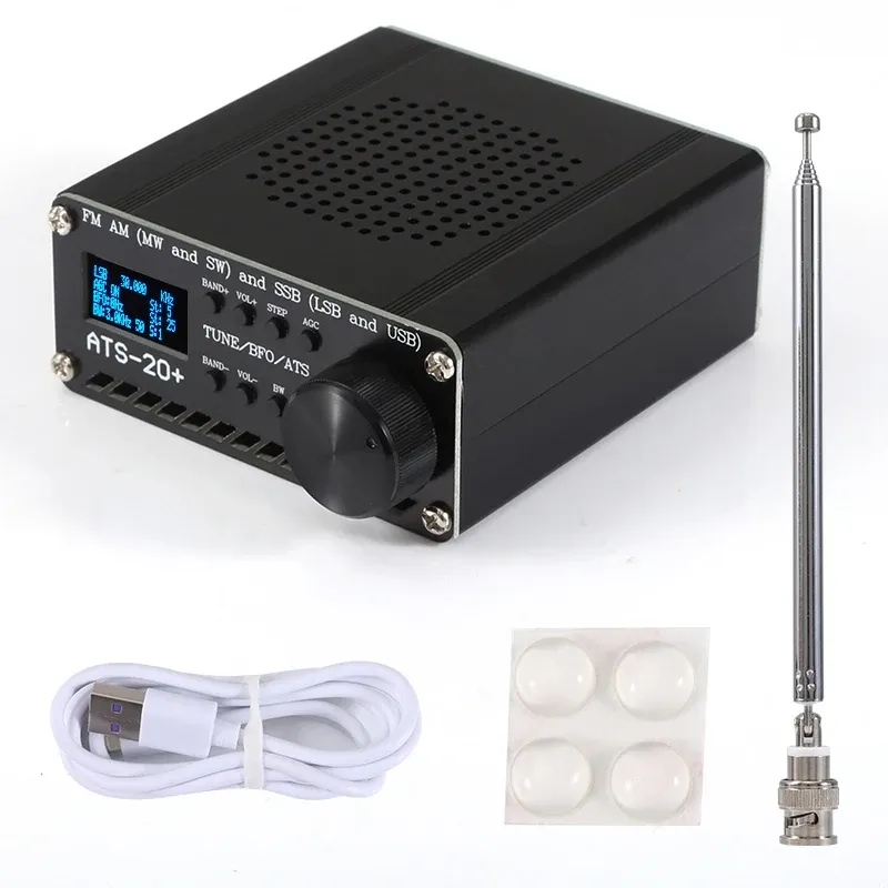 Radio Latest New ATS20+ Plus ATS20 V2 SI4732 Radio Receiver DSP SDR Receiver FM AM (MW and SW) and SSB (LSB and USB)