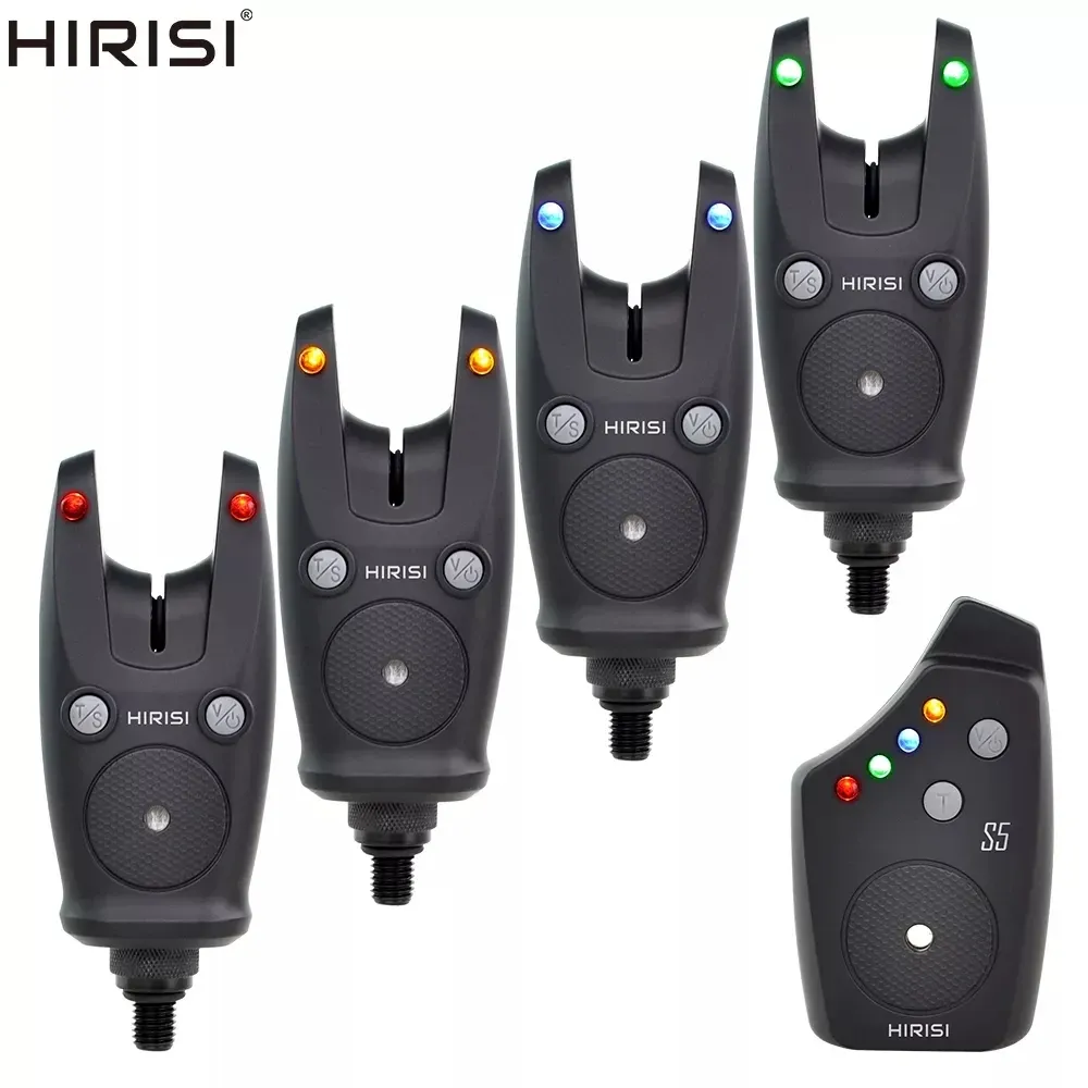 Accessoires Hirisi Wireless Carp Fishing Alarm Set Waterdicht, vissen Bite -alarmen vissen Bite -indicator Visaccessoires S5