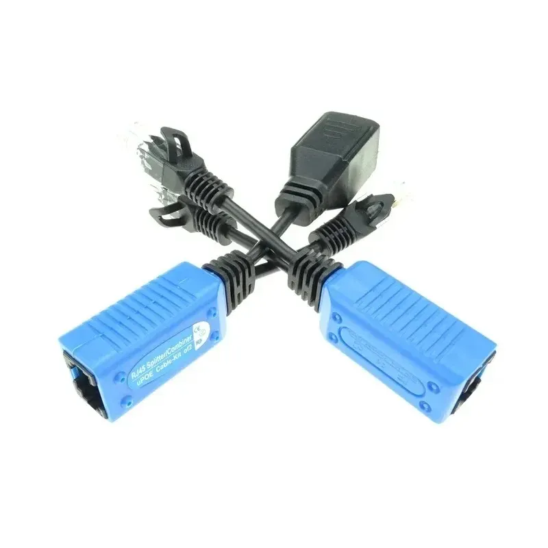 2024 RJ45 SPLITER COMBINER CABLE APOE, две камера POE Используйте один чистый кабельный кабельный кабельный кабельный кабель Passive Power Cable2.Для камеры POE Splitter