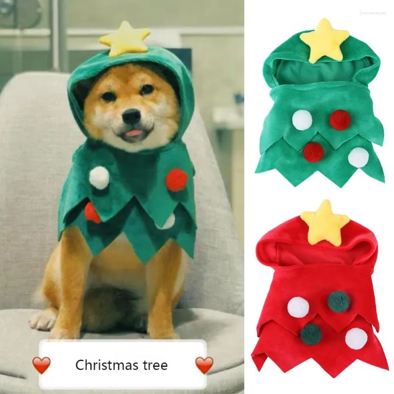 Köpek Giyim Pet Noel Onesies Yaratıcı Ağaç Şekline Giyim Kıyafetleri Küçük Köpekler Kostüm