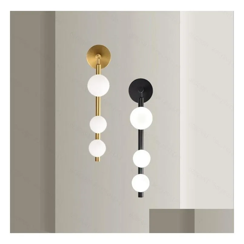 Lampade a parete moderna fonty golden black sconce luce per bagno e sfondo della tv - Apparecchiatura di illuminazione decorativa con dhoqt