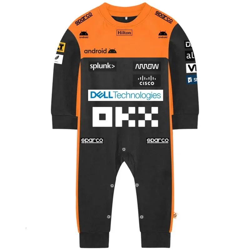 Rompers Racing Team Baby Ramper Lando Norris 4 Oscar Piastri 81 Driver Boy Girl Kids Jumpsuit Sport Fashion Born Costume d'escalade 230925 DHNVD