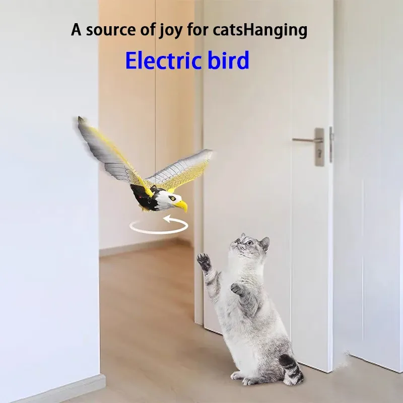 Toys Simulation Bird Cat Toy Funny Selfhey Hanging Door Automatic Scratch Rope Cat Stick Eagle Cat Interactive Toy Cat Supplies