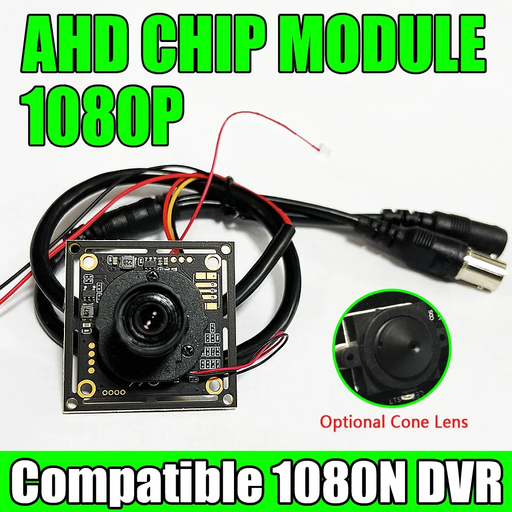 Lente 4in1 3000tvl 1,8 mm Lente Fisheye grande 1080p Mini CCTV Módulo de chip AHD Conjunto de câmera de monitoramento completo compatível com a placa de circuito