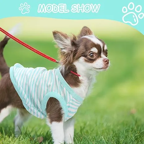 Ranphy Floral Sleeveless Dog Shirt With Leash Ring - Cute Summer Vest For Small Dogs
