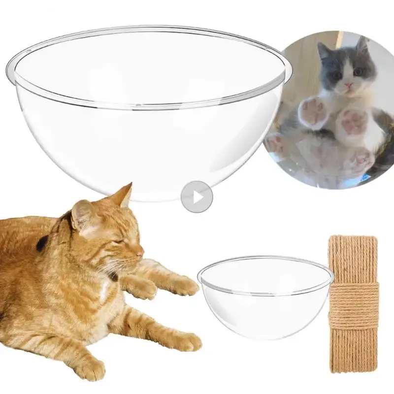 Spielzeug Acrylhemisphärische Abdeckung Katzenkletterrahmenzubehör Raumkapsel transparentes Katzennest DIY Materials Katze Spielzeug für Spielzeug Grabplatte