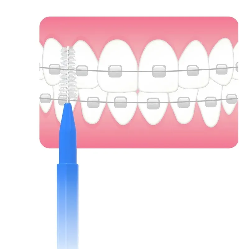 new I Shaped Interdental Brush Denta Floss Interdental Cleaners Orthodontic Dental Teeth Brush Toothpick Oral Care Tool for
